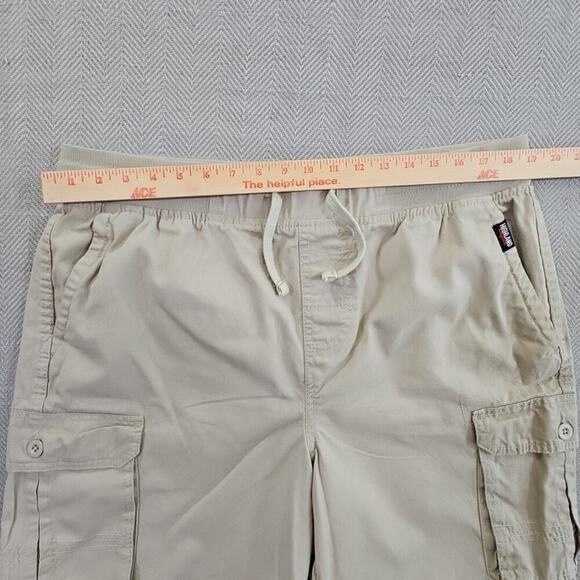 Highland Originals Men's Size XL Tan Cargo Shorts Drawstring 6 Pockets 8" Inseam - Picture 3 of 11